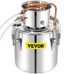 VEVOR Alcohol Still 13.2Gal/50L, Alcohol Distiller with Circulating Pump, Alcohol Still Copper Tube, Whiskey Distilling Kit w/Build-In Thermometer, Whiskey Making Kit for DIY Alcohol, Stainless Steel