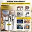 VEVOR Water Distiller, 13.2 Gal/50 L, Stainless Steel Distillery Kit with Copper Tube Built-in Thermometer, Home Broiler for DIY Brewing, Silver