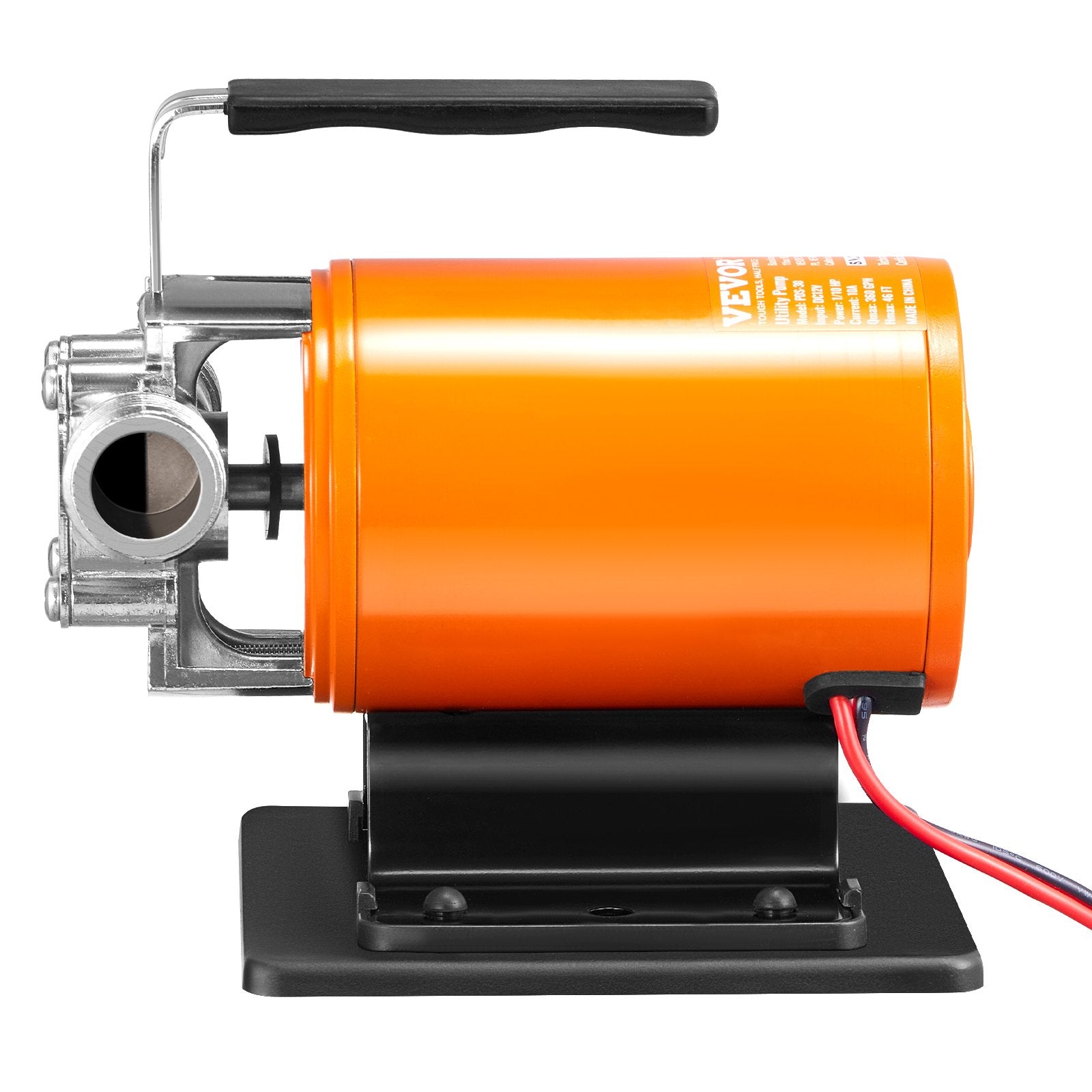 VEVOR Water Transfer Pump, 12V DC 360 GPH 1/10HP, Portable Electric Utility Pump with 6 ft Suction Hose Kit, Impeller, Suction Strainer, for Garden, Rain Barrel, Pool, Pond, Hot Tub, Aquarium Draining