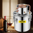 VEVOR Water Distiller 3Gal Still Distiller Copper Tube with Circulating Pump Home DIY Brewing Kit Build-in Thermometer, Stainless Steel Bucket 12L