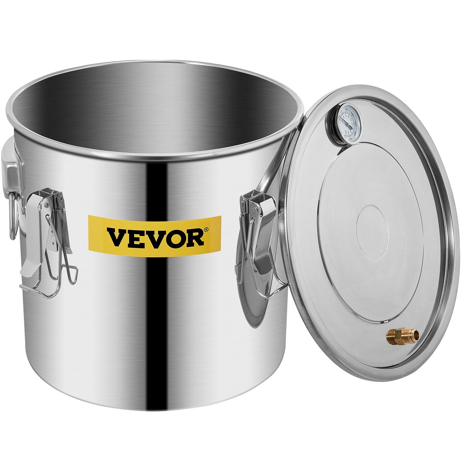 VEVOR Water Distiller 3Gal Still Distiller Copper Tube with Circulating Pump Home DIY Brewing Kit Build-in Thermometer, Stainless Steel Bucket 12L