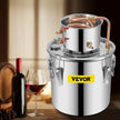 VEVOR 12L Water Alcohol Distiller 3GAL Copper Wine Making Boiler Multi Home DIY Brewing Distilling Kit for Fruit Wine, Water, Brandy, And Refining Plant Extracts