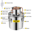 VEVOR Moonshine Still 9.6Gal 38L, Distillery Kit with Circulating Pump, Alcohol Still Copper Tube, Whiskey Distilling Kit w/Build-In Thermometer, Whiskey Making Kit for DIY Alcohol, Stainless Steel