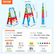 VEVOR 2-in-1 Kids Art Easel Double-Sided Magnetic Whiteboard Chalkboard Rotating