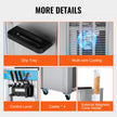 VEVOR Commercial Ice Cream Machine, 21-31 L/H Yield, 1800W 3-Flavor Freestanding Soft Serve Ice Cream Maker,  2 x 5.5L Stainless Steel Cylinder, LED Panel Auto Clean Pre-cooling, for Restaurant Bars