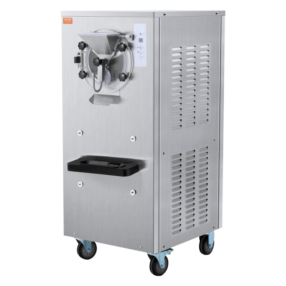 VEVOR Commercial Ice Cream Machine, 20-25L/H Yield, 2400W 1-Flavor Hard Serve Ice Cream Maker,  8L Stainless Steel Cylinder, Digital Display Auto Clean Adjustable Hardness, for Restaurant Snack Bars