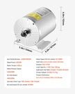 VEVOR 2000W Electric Brushless DC Motor Kit 48V 4300rpm Motor & Speed Controller