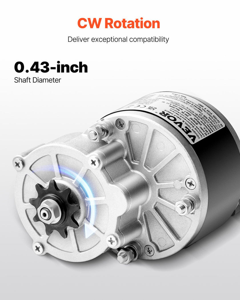 250W Electric Powerful DC Motor Kit 24V 2700rpm with Upgraded Speed Controller