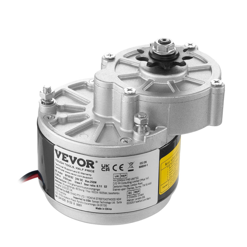 250W Electric Powerful DC Motor Kit 24V 2700rpm with Upgraded Speed Controller