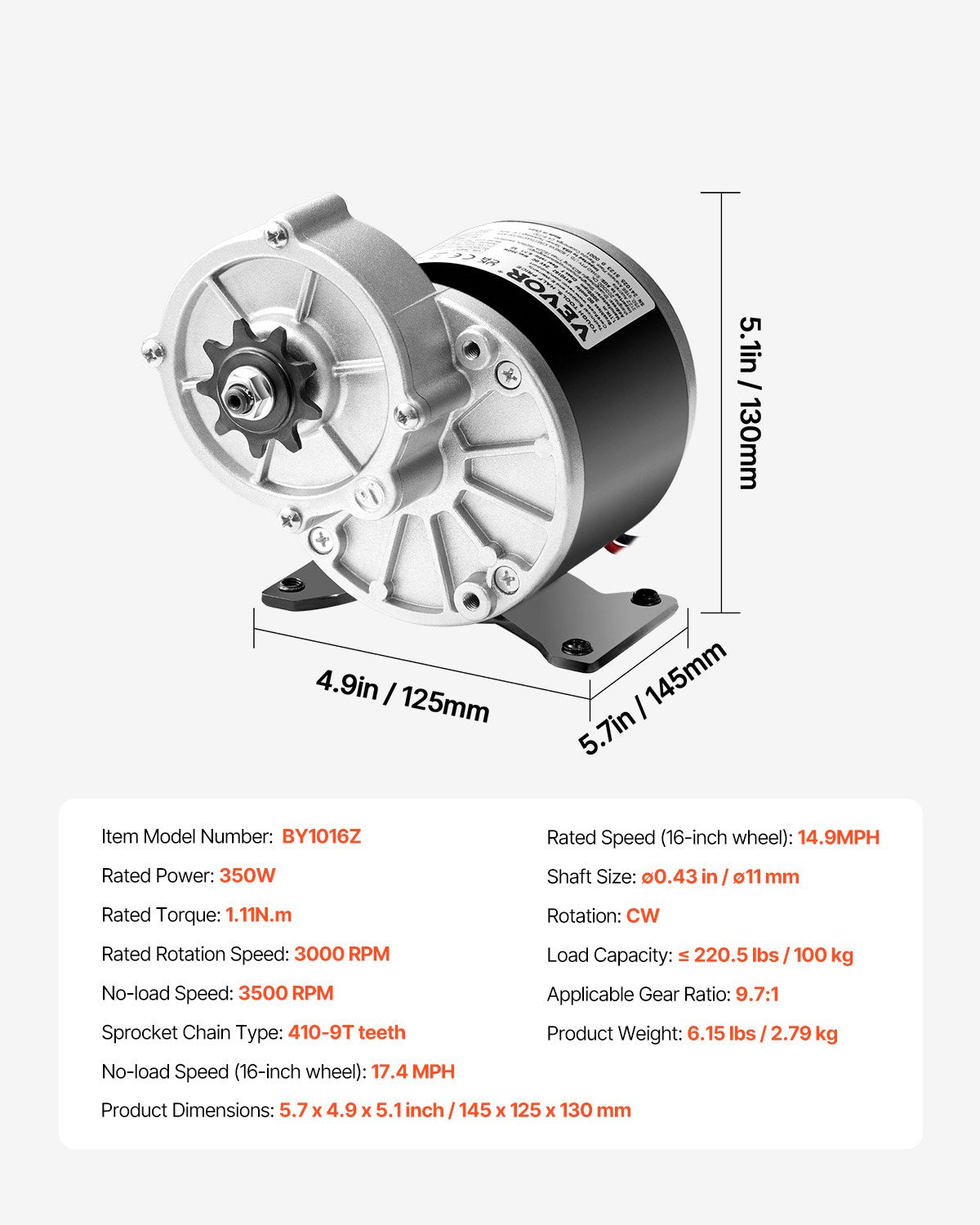 350W Electric Powerful DC Motor 24V 3000rpm Motor for E-Bike Dirt Bike DIY