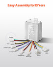 VEVOR 450W Electric Brushed DC Motor Kit 36V 3000rpm with Upgraded Controller