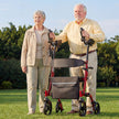 Rollator Walker with Seat for Seniors – Foldable Lightweight Aluminum Walker with Wheels, Storage Bag & Brakes (300 lb Capacity)