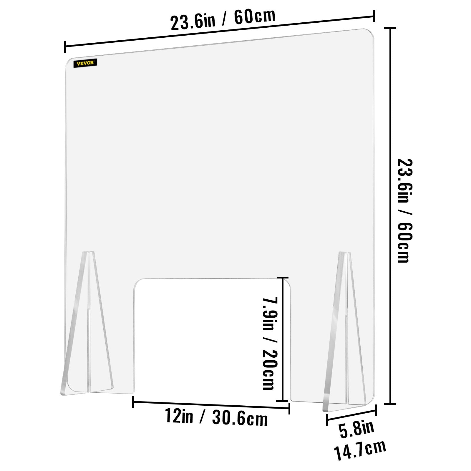 VEVOR Sneeze Guard for Counter 24