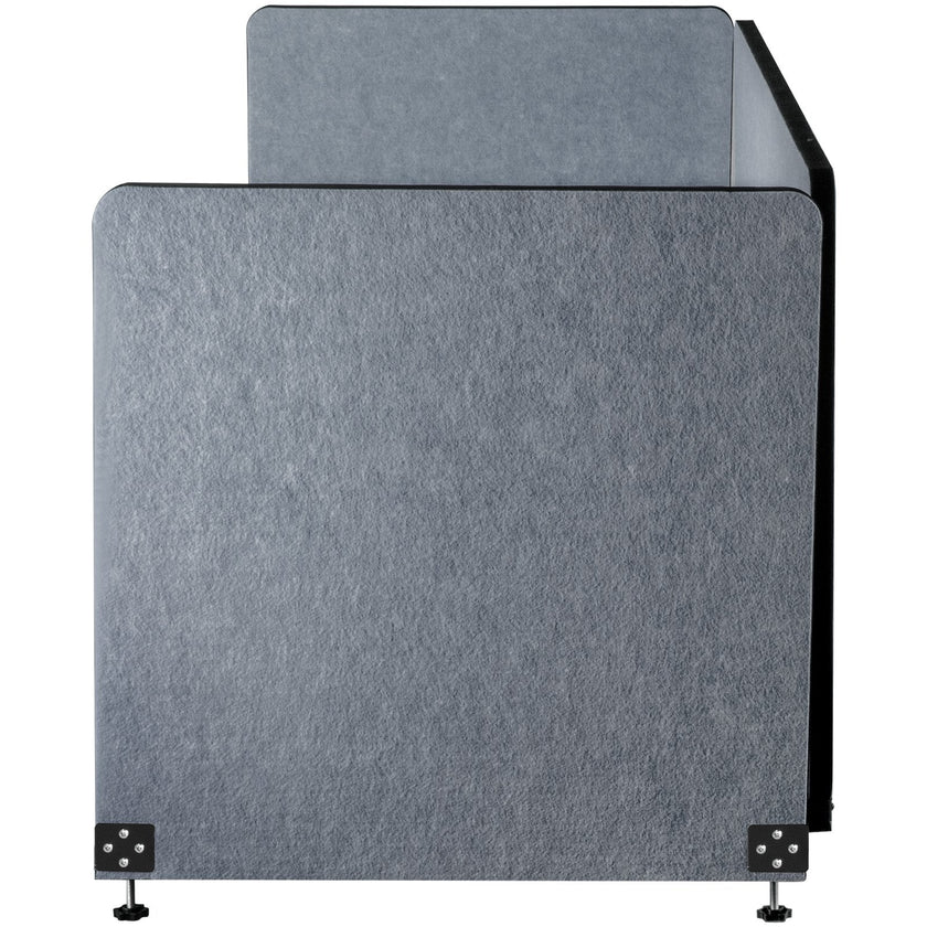 VEVOR Desk Divider 60'' Desk Privacy Panel, 3 Panels Privacy Acoustic Panel, Sound Absorbing Acoustic Privacy Panel, Reduce Noise and Visual Distractions, Lightweight Clamp-on Divider Light Gray