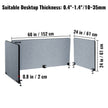VEVOR Desk Divider 60'' Desk Privacy Panel, 3 Panels Privacy Acoustic Panel, Sound Absorbing Acoustic Privacy Panel, Reduce Noise and Visual Distractions, Lightweight Clamp-on Divider Light Gray