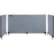 VEVOR Desk Divider 60'' Desk Privacy Panel, 3 Panels Privacy Acoustic Panel, Sound Absorbing Acoustic Privacy Panel, Reduce Noise and Visual Distractions, Lightweight Clamp-on Divider Light Gray