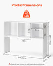 VEVOR Desktop Bookshelf White Desktop Storage Organizer 1-Tier for Office & Home