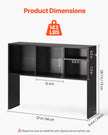 VEVOR Desktop Bookshelf Black Desktop Storage Organizer 1-Tier for Office & Home