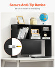 VEVOR Desktop Bookshelf Black Desktop Storage Organizer 1-Tier for Office & Home