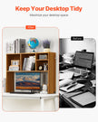 VEVOR Desktop Bookshelf Wood Desktop Storage Organizer 1-Tier for Office & Home