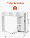 VEVOR Desktop Bookshelf White Desktop Storage Organizer 2-Tier for Office & Home