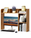 VEVOR Desktop Bookshelf Wood Desktop Storage Organizer 2-Tier for Office & Home