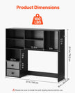 VEVOR Desktop Bookshelf Black Desktop Storage Organizer 3-Tier for Office & Home