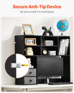 VEVOR Desktop Bookshelf Black Desktop Storage Organizer 3-Tier for Office & Home