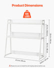 VEVOR Desktop Bookshelf Desktop Storage Organizer 2-Tier for Office & Home White
