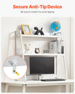 VEVOR Desktop Bookshelf Desktop Storage Organizer 2-Tier for Office & Home White