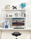 VEVOR Desktop Bookshelf Desktop Storage Organizer 2-Tier for Office & Home White
