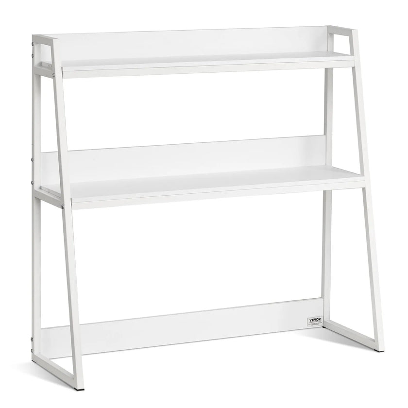 VEVOR Desktop Bookshelf Desktop Storage Organizer 2-Tier for Office & Home White