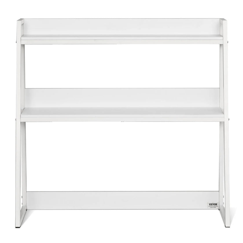 VEVOR Desktop Bookshelf Desktop Storage Organizer 2-Tier for Office & Home White