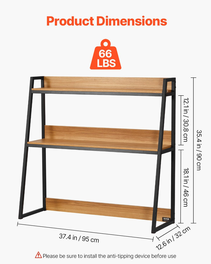 VEVOR Desktop Bookshelf Desktop Storage Organizer 2-Tier for Office and Home