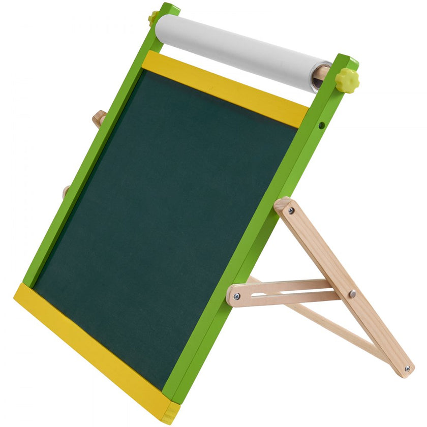 VEVOR 3-in-1 Tabletop Kids Art Easel Double-Sided Magnetic Whiteboard Chalkboard