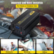 VEVOR Power Inverter, 2000W Modified Sine Wave Inverter, DC 12V to AC 120V Car Converter, with LCD Screen, Remote Controller, LED Indicator, AC Outlets Inverter for Truck RV Car Boat Travel Camping