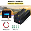 VEVOR Power Inverter, 2000W Modified Sine Wave Inverter, DC 12V to AC 120V Car Converter, with LCD Screen, Remote Controller, LED Indicator, AC Outlets Inverter for Truck RV Car Boat Travel Camping
