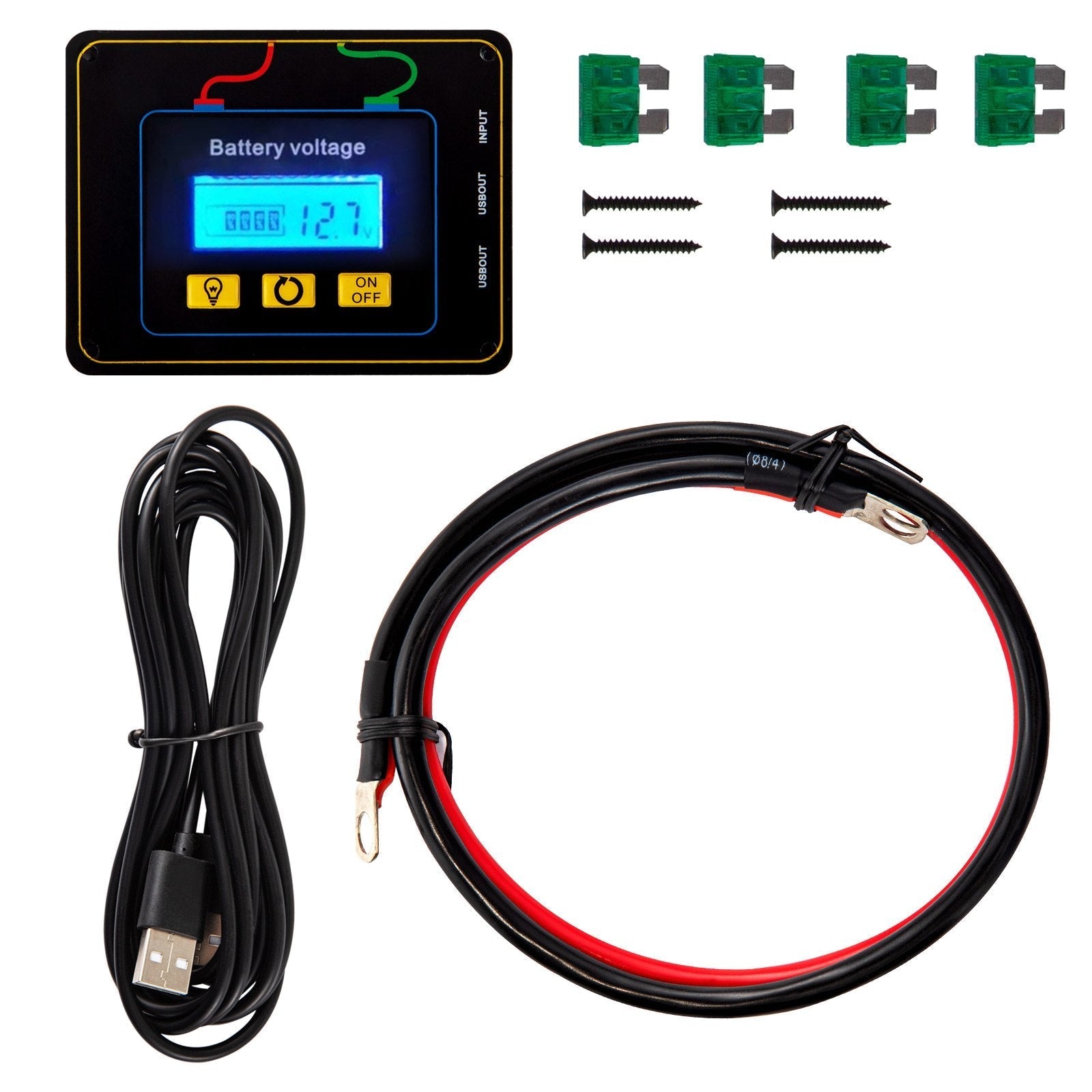VEVOR Power Inverter, 2000W Modified Sine Wave Inverter, DC 24V to AC 120V Car Converter, with LCD Display, Remote Controller, LED Indicator, AC Outlets Inverter for Truck RV Car Boat Travel Camping