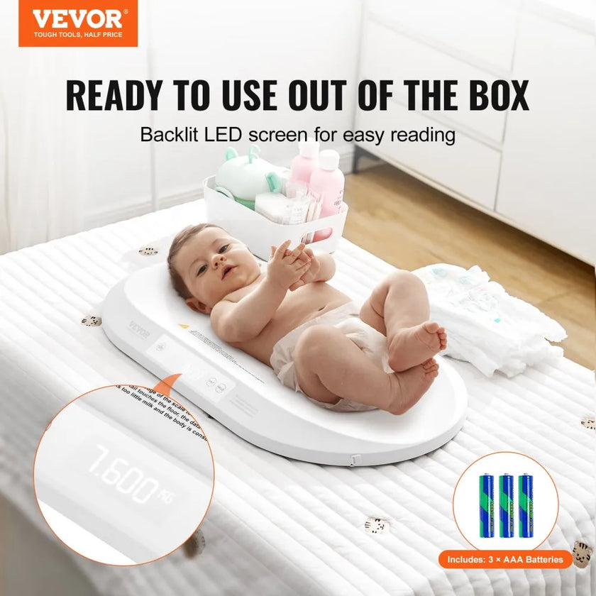 Smart Bluetooth Baby Scale – 88 lb Capacity/  2-in-1 Detachable Tray Baby Scale – 66 lb Capacity