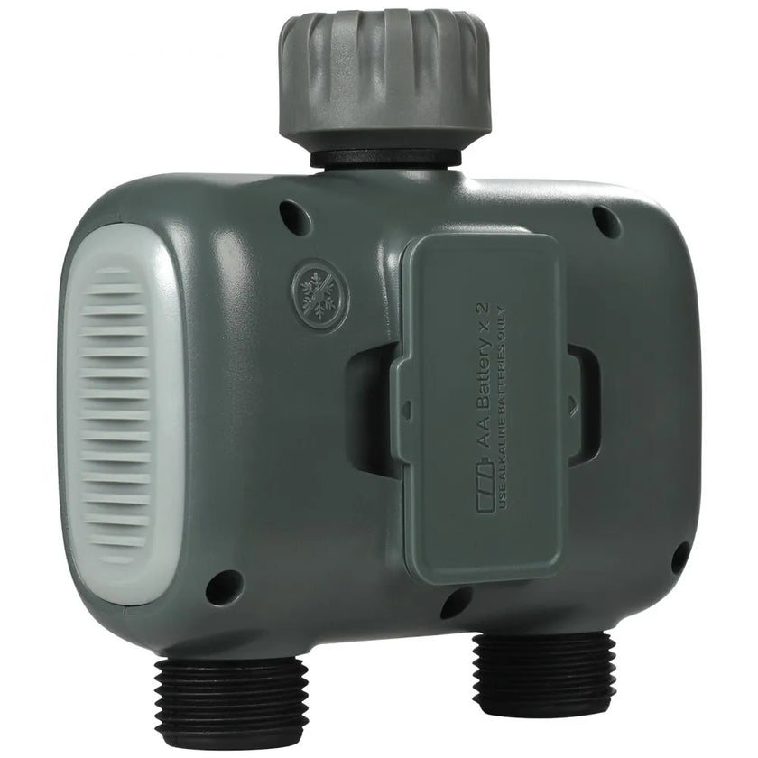 VEVOR WiFi Sprinkler Timer 2 Outlets Smart Hose Faucet Water Timer Bluetooth