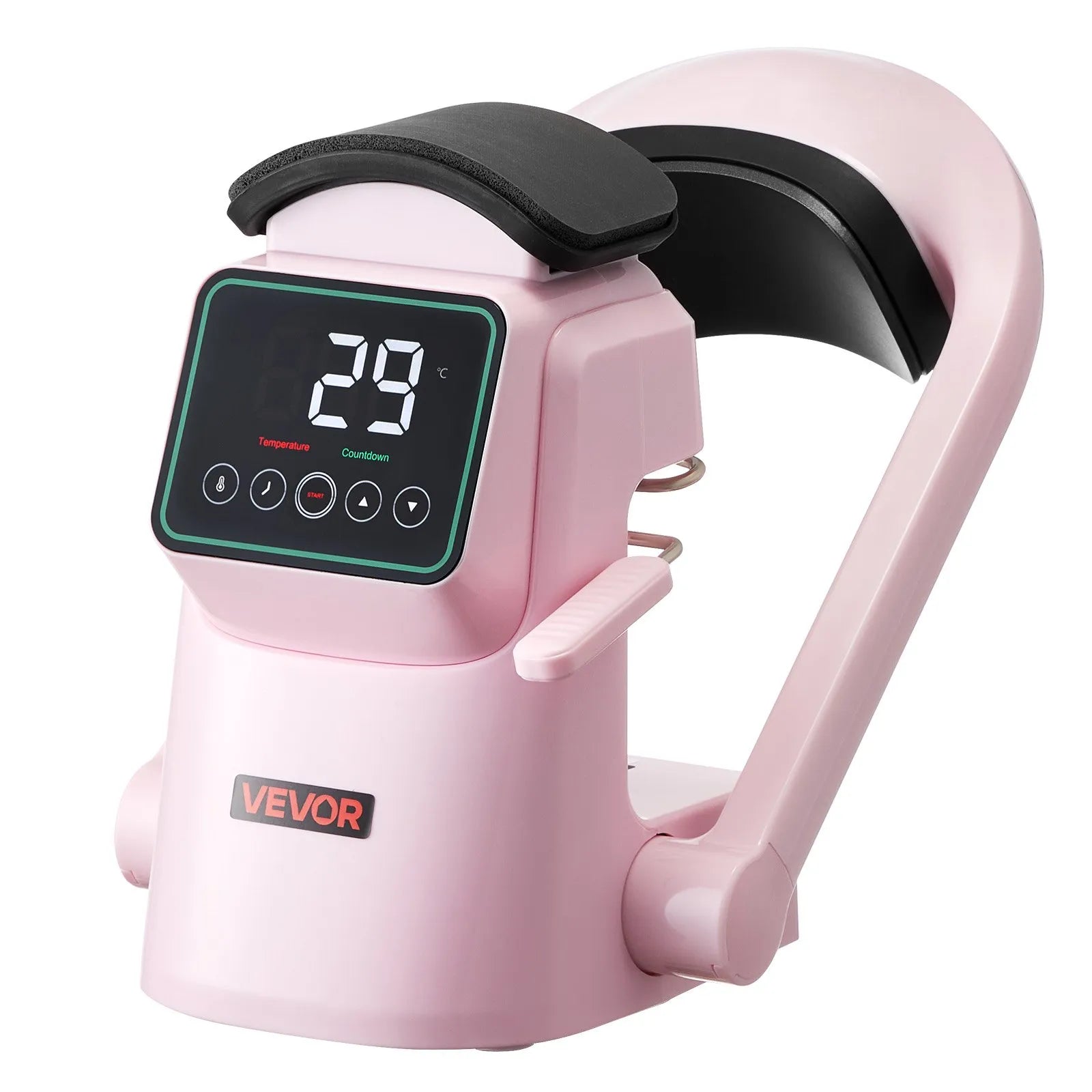 VEVOR Auto Hat Heat Press Machine 2pcs Interchangeable Platens Touchscreen Pink