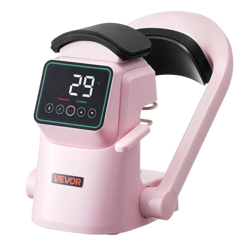VEVOR Auto Hat Heat Press Machine 2pcs Interchangeable Platens Touchscreen Pink