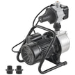 VEVOR Shallow Well Pump, 1 HP 115V, 1200 GPH 164 ft Head, Max 87 psi, Portable Stainless Steel Sprinkler Booster Jet Pumps with Automatic Controller for Garden Lawn Irrigation system, Water Transfer