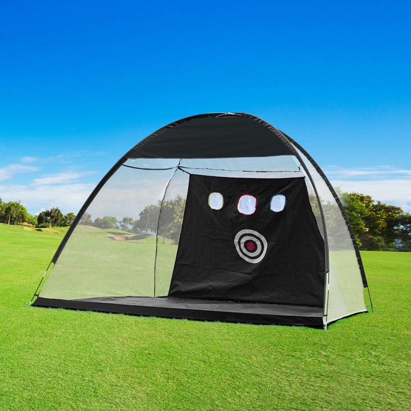 VEVOR Golf Net, 10x7ft Golf Practice Net, Indoor Outdoor Home Golf Swing Training, Golf Hitting Aid Net with Target and Carry Bag, for Backyard Driving Chipping, Gift for Men, Golf Lovers, Sports Game