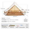VEVOR Yurt Tent 19.7ft Cotton Canvas Tent with Wall Stove Jacket Glamping Tent Waterproof Bell Tent for Family Camping Outdoor Hunting Party in 4 Seasons