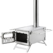 VEVOR Wood Stove, 80 inch, Stainless Steel Camping Tent Stove, Portable Wood Burning Stove with Chimney Pipes & Gloves, 700in³Firebox Hot Tent Stove for Outdoor Cooking and Heating with 8 Pipes