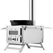VEVOR Wood Stove, 80 inch, Stainless Steel Camping Tent Stove, Portable Wood Burning Stove with Chimney Pipes & Gloves, 700in³Firebox Hot Tent Stove for Outdoor Cooking and Heating with 8 Pipes