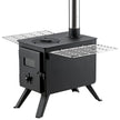 VEVOR Wood Stove, 86 inch, Alloy Steel Camping Tent Stove, Portable Wood Burning Stove with Chimney Pipes & Gloves, 1400in³Firebox Hot Tent Stove for Outdoor Cooking and Heating with 8 Pipes
