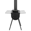 VEVOR Wood Stove, 118 inch, Alloy Steel Camping Tent Stove, Portable Wood Burning Stove with Chimney Pipes & Gloves, 3000in³Firebox Hot Tent Stove for Outdoor Cooking and Heating with 8 Pipes