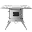 VEVOR Tent Wood Stove 18.3x15x14.17 inch, Camping Wood Stove 304 Stainless Steel With Folding Pipe, Portable Wood Stove 90.6 inch Total Height For Camping, Tent Heating, Hunting, Outdoor Cooking